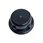 Ретро розподільна коробка керамічна SOFTY чорна з рамкою, Колір основи: чорний