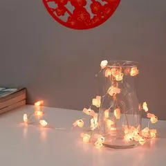 Cвітлодіодна гірлянда з 32 лампочками у вигляді кроликів на батарейках (оригінал)