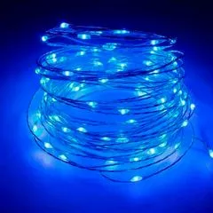 LED гірлянда новорічна Крапля роси 100LED 10м колір Синій 8 режимів з димуванням від USB з пультом ДУ