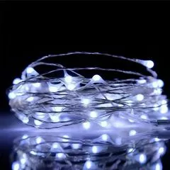 LED гірлянда новорічна 20LED 2м колір Холодний Білий режим статика від USB, Колір світлодіодів: холодний білий