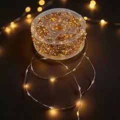 LED гірлянда новорічна Крапля роси 4000LED 200м колір Теплий Білий, режим: мерехтить кожен 10 діод, від 220В мідний провід