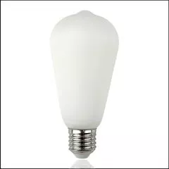 LED лампа Edisons Ceramic ST64 Е27 6W 3000K біла оксамитово-матова, Температура світла: 3000К