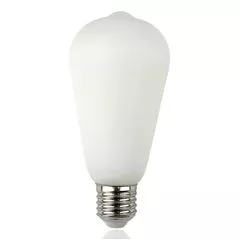 LED лампа Edisons Ceramic ST64 Е27 6W 3000K біла оксамитово-матова, Температура світла: 3000К