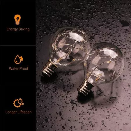Уличная LED гирлянда G40 со светодиодными нитями 9 метров 30 (+1) ламп + 3м шнур, изображение 14 - Edisons