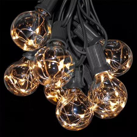 Уличная LED гирлянда G40 со светодиодными нитями 9 метров 30 (+1) ламп + 3м шнур, изображение 4 - Edisons