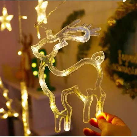 LED гирлянда новогодняя Christmas tree цвет Теплый белый 8 режимов от 220В, изображение 2 - Edisons