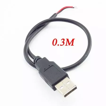 Роз'єм USB, штекер AM, корпус пластик, пайка на кабель