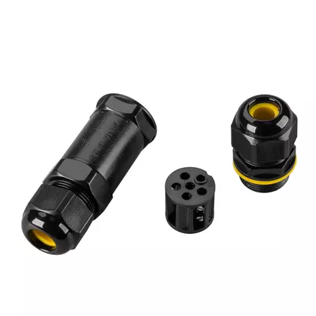 Коннектор провода герметичный M685 5pinx4мм² 2xM25 (8-12мм) IP68, изображение 2 - Edisons