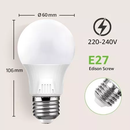 Світлодіодна лампа Edisons Premium A60 E27 9W 4000K Samsung LED inside, зображення 4