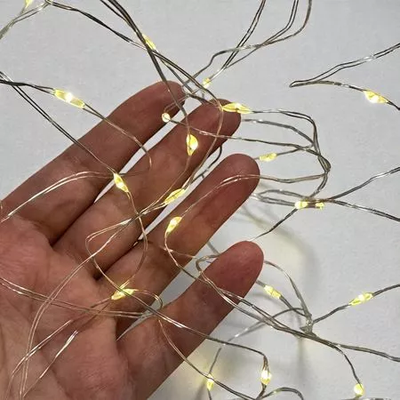 Гірлянда новорічна Кінський хвіст 200LED 10 ниток по 2м колір Теплий білий 8 режимів з димуванням яскравості від USB з пультом ДУ, зображення 6