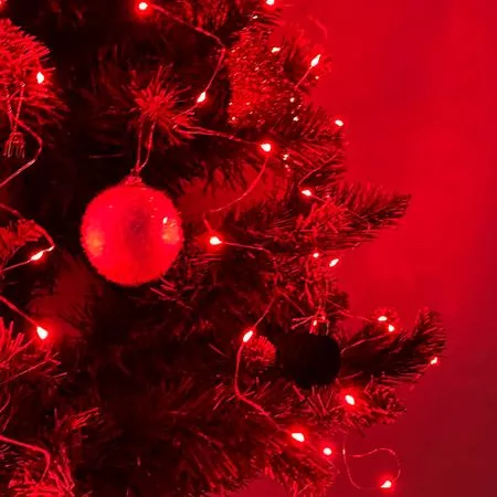 Гірлянда Кінський Хвіст 200LED 10 ниток по 2м колір Червоний режим статика та мерехтіння від батарейок, зображення 5