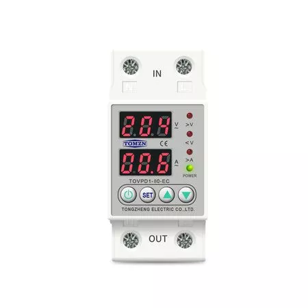 Реле защиты от перепадов напряжения TOMZN TOVPD1-EC 220V 80А - Edisons