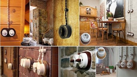 керамическая ретро розетка