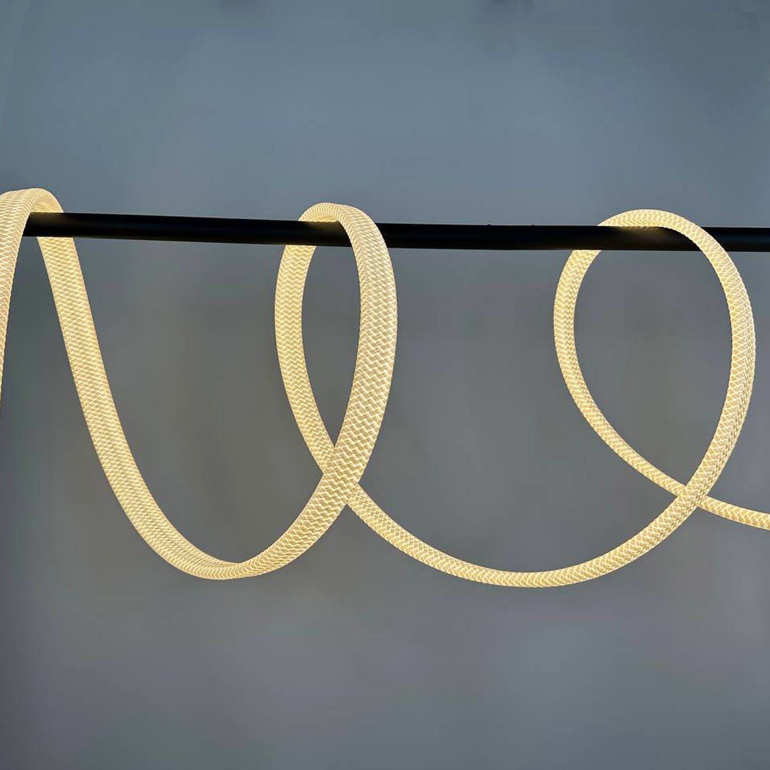 Гибкий плоский led неон 38х10 мм в тканевой оплетке (без led