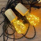 Гірлянда з дерев'яними патронами 4 метри + 3м шнур на 5 ламп (без ламп у комплекті)