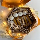 Подарунковий бокс № 5"Романтична атмосфера": LED свічки чайні 12 шт., гірлянда пробка колір теплий 5 шт., LED свічки чайні плаваючі 5 шт.