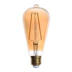 LED лампа Edisons ST64 Long GOLD Е27 2W 2200K  бронзова скляна колба Premium