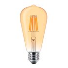 LED лампа ST64 GOLD E27 6W 2200К бронзова скляна колба Premium