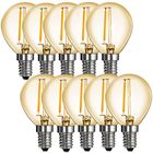 Набір LED лампа Edisons G45 gold E14 1w 2200K Premium 10 шт скло, Кількість: набір 10 шт., Потужність, Вт: 1