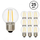 Набір з 25 LED ламп Edisons G45 E27 2W 2200K прозора пластиковая колба, Кількість: набір 25 шт., Колір ковби: прозора