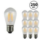 Набір з 250 LED ламп Edisons ST45 Ripple E27 2W 2200K прозора пластикова колба, Кількість: набір 250 шт.