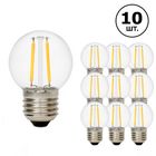 Набір 10шт LED ламп Edisons G45 E27 2W 2200K прозора пластикова колба