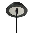 Розетка стельова D120 H25 чорна