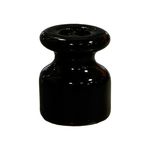 Ролик изолятор керамический для ретро проводки черный Premium, Количество: 1 шт., Цвет: черный - Edisons