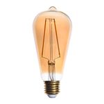 LED лампа Edisons ST64 Long GOLD Е27 2W 2200K бронзовая стеклянная колба Premium - Edisons