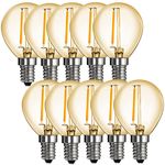 Набор LED ламп Edisons G45 gold E14 1w 2200k Premium 10шт стекло, Количество: набор 10 шт., Мощность, Вт: 1 - Edisons