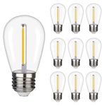 Набор LED ламп Edisons ST45 E27 1W 2200K 10шт прозрачная пластиковая колба, Количество: набор 10 шт., Мощность, Вт: 1 - Edisons