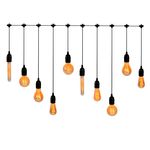 Ретро гирлянда сосулька 4 метра 10 патронов черная (Без ламп) - Edisons