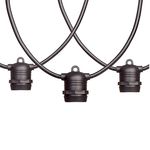 Уличная ретро гирлянда Стринг Лайт Е27 (5м 10 патронов) M19 IP65 влагозащищенная сечение провода 2х0.5 Premium - Edisons