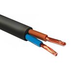 Провод ПВС 2х0,5 диаметром 5мм без маркировки Черный - Edisons