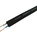 Провод каучуковый 2х1,5 (медь) для Belt Light плоский Черный - Edisons