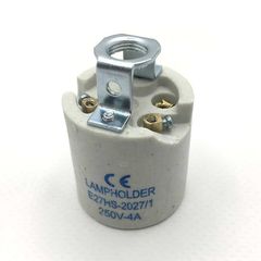 Патрон керамический Е27 с креплением для резьбового соединения под шпильку - Edisons