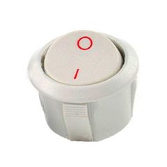 Пластиковий перемикач круглий (білий)