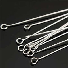 Шпилька для бусин і підвісок 22 мм (набір 10 шт) Silver, Довжина булавки, мм: 22