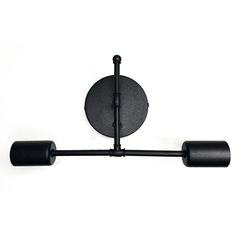 Бра в стилі лофт Weirdo на 2 лампи з вимикачем на розетці чорне