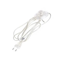 Провод с ножным выключателем PRH-003-0 прозрачный, Сечение: 2х0.75мм, Цвет провода: прозрачный - Edisons