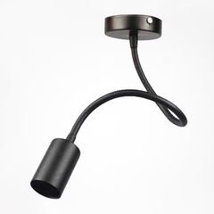 Бра у стилі лофт Anykind з гнучкою трубкою без плафона чорне, Кількість джерел світла: 1, Color: Black