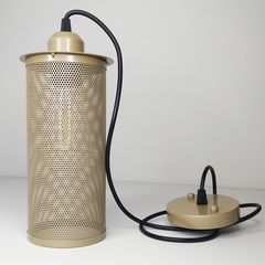 Подвесной светильник в стиле лофт Net с плафоном из металлической сетки цвет шамуа, Цвет: шамуа - Edisons