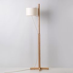 Торшер Nordic Wood деревянный (натуральный ясень) с абажуром - Edisons