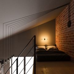 Люстра павук настінна у стилі лофт на 6 ламп