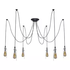 Люстра паук в стиле лофт Spider-B-6 на 6 ламп (алюминиевый патрон с цепочкой), Вид люстри Павук: 27 - Edisons