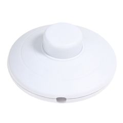 Перемикач ножний клавішний для проводу білий, Color: White