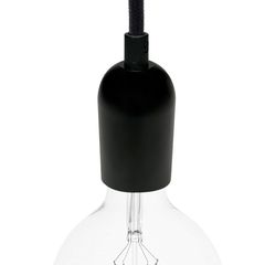 Алюминиевый патрон Round Е27 черный матовый массивный Premium, Цвет: черный - Edisons