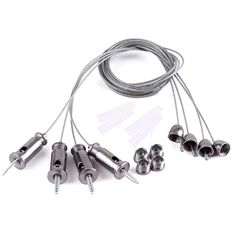 Комплект из троса диаметром 1,4мм и креплений для светодиодной панели TSM L (для подвесного монтажа) - 4 шт. - Edisons