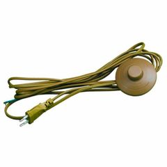 Провод с ножным выключателем PRH-003-12 золотой, Сечение: 2х0.75мм, Цвет провода: золото - Edisons