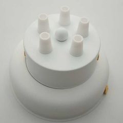 Розетка стельова D140 H67 на 3-8 виходів крім центрального на вибір біла